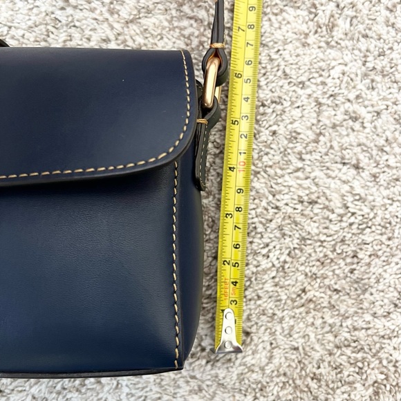 Dooney & Bourke Kyra Shoulder Bag Handbag Purse Midnight Blue Navy leather - Picture 15 of 16